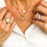 Charm Heart in White Diamond Brushed - Charlotte Allison Fine Jewelry