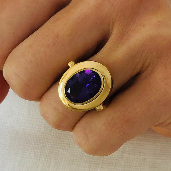 Cocktail Ring with Amethyst - Charlotte Allison Fine Jewelry