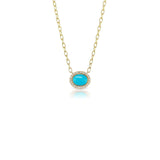 Gemset Necklace in Turquoise and Diamond - Charlotte Allison Fine Jewelry