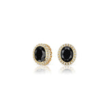 Grande Gemset Stud in Black Spinel - Charlotte Allison Fine Jewelry