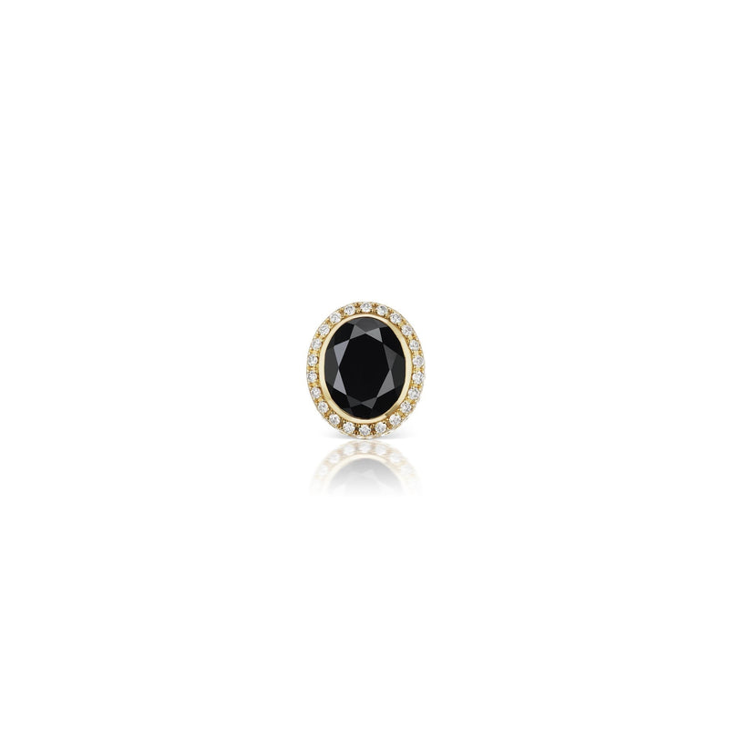 Grande Gemset Stud in Black Spinel - Charlotte Allison Fine Jewelry