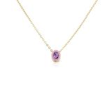 Petite Gemset Necklace in Amethyst and Pink Sapphire - Charlotte Allison Fine Jewelry