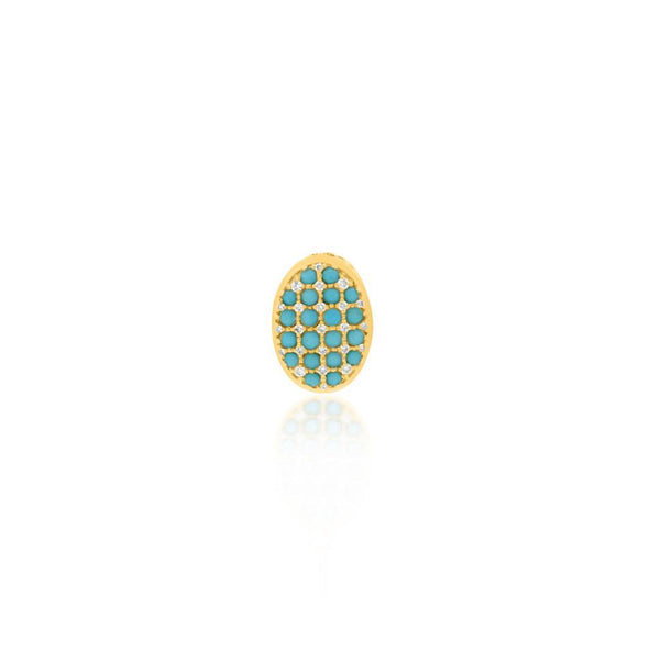 Threadable in Turquoise and Diamond Pavé - Charlotte Allison Fine Jewelry