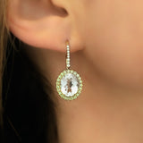 Gemset Dangle in White Topaz and Peridot