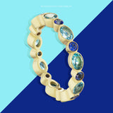 Two-Tone London Blue Eternity Band, Limited Edition