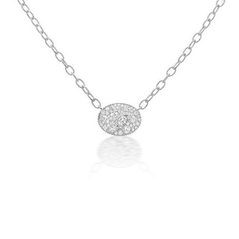 Eclectic Necklace in White Diamond Pave