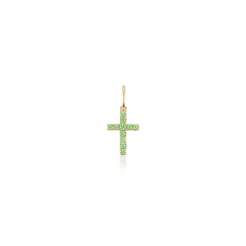 Charm Cross in Tsavorite