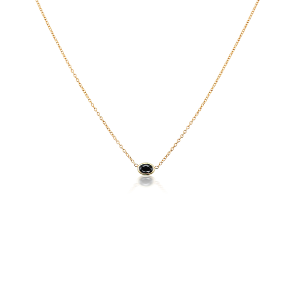 Petite Speck Necklace in Black Onyx