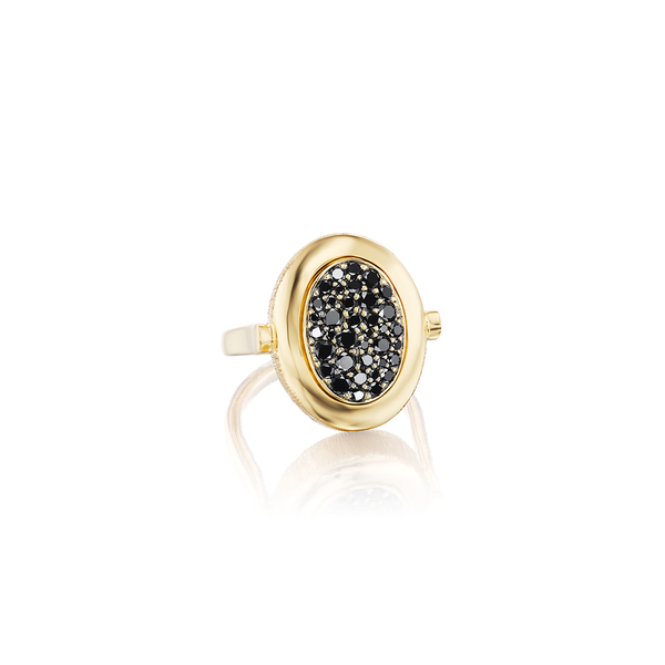 Cocktail in Black Spinel Pavé