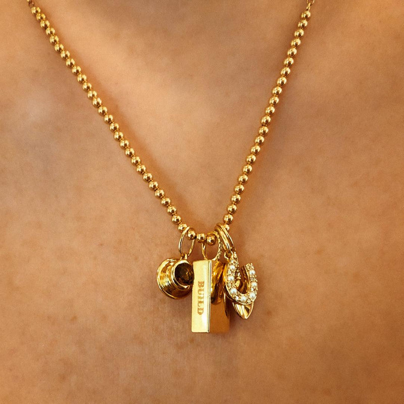 Charm Brick in 14k Solid Yellow Gold - Charlotte Allison Fine Jewelry