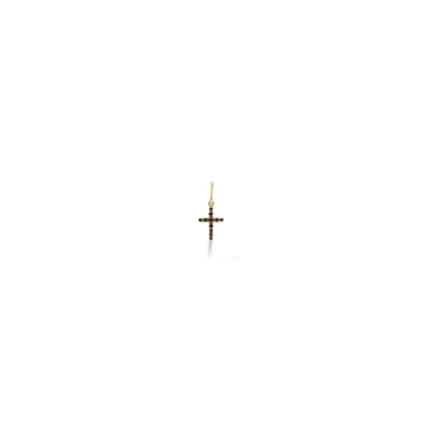 Charm Cross in Black Spinel - Charlotte Allison Fine Jewelry