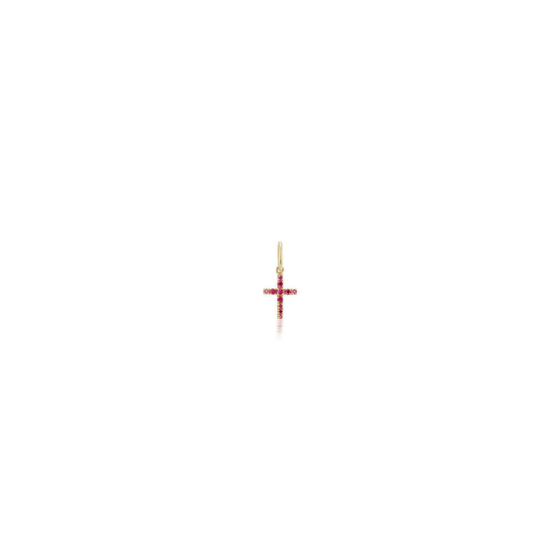Charm Cross in Ruby - Charlotte Allison Fine Jewelry