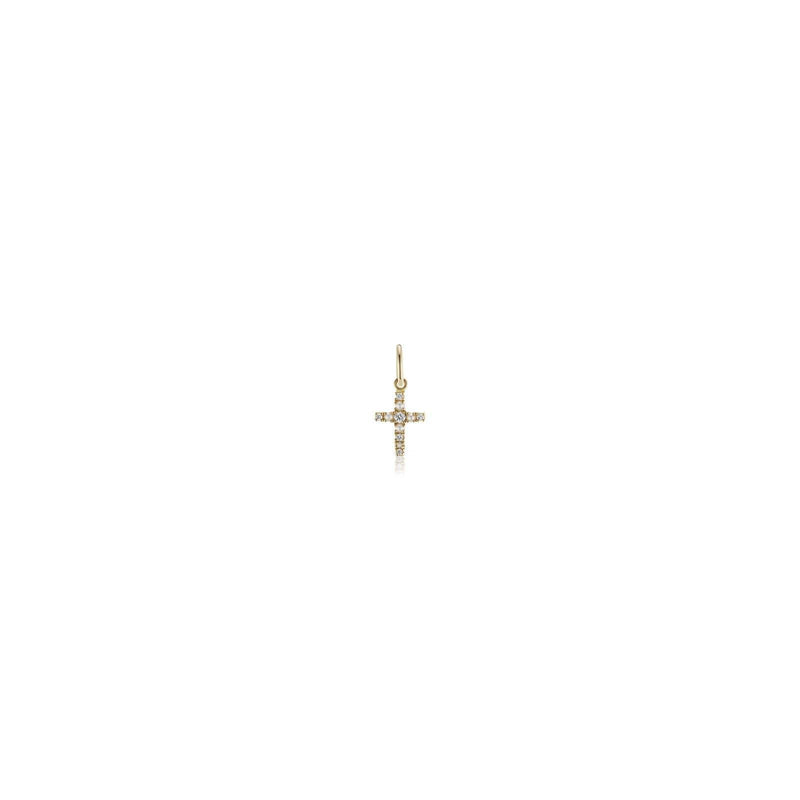 Charm Cross in White Diamond and Pearl - Charlotte Allison Fine Jewelry