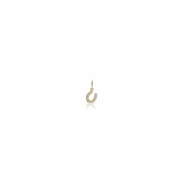 Charm Horseshoe with White Diamonds and Pearls - Charlotte Allison Fine Jewelry