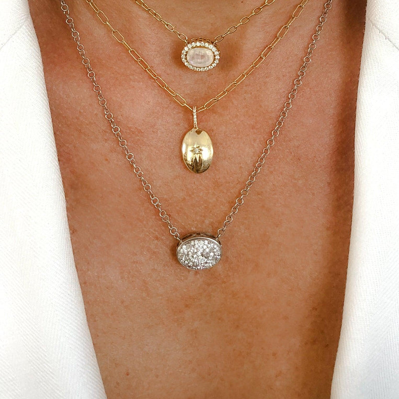 Charm Oval and Diamond Starburst - Charlotte Allison Fine Jewelry