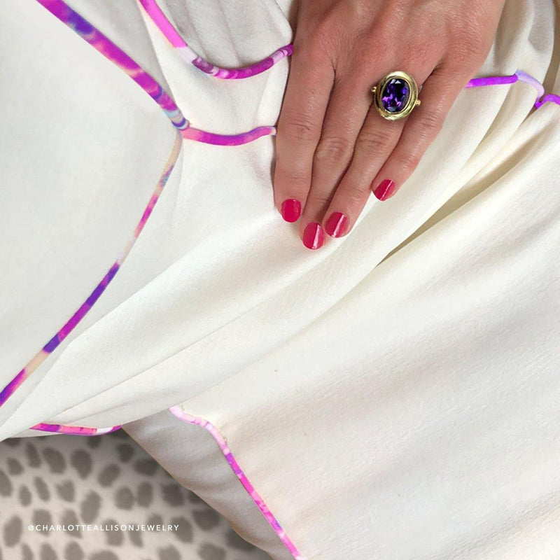 Cocktail Ring with Amethyst - Charlotte Allison Fine Jewelry
