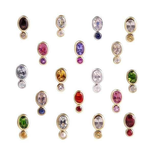 Double Stone Spectra Studs - Charlotte Allison Fine Jewelry