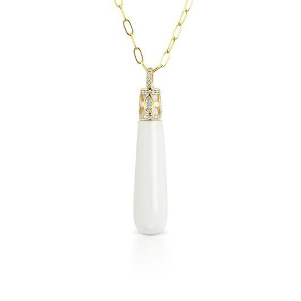 Drop Pendant in White Onyx - Charlotte Allison Fine Jewelry
