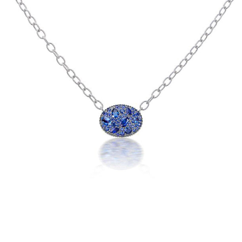 Eclectic Necklace in Blue Sapphire - Charlotte Allison Fine Jewelry