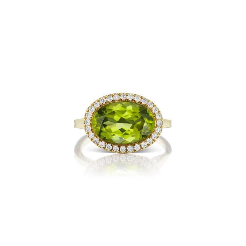 Enamel Cocktail Ring in Peridot - Charlotte Allison Fine Jewelry