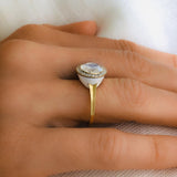 Enamel Cocktail Ring in Rainbow Moonstone - Charlotte Allison Fine Jewelry