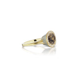 Enamel Cocktail Ring in Smokey Topaz - Charlotte Allison Fine Jewelry