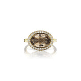 Enamel Cocktail Ring in Smokey Topaz - Charlotte Allison Fine Jewelry