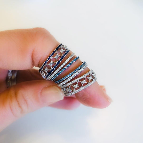 Eternity Gallerie Band in Sapphire - Charlotte Allison Fine Jewelry