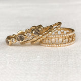 Eternity Gallerie Band in Seed Pearl and Diamond - Charlotte Allison Fine Jewelry