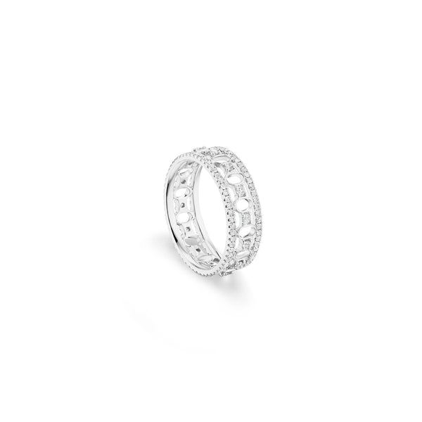 Eternity Gallerie Band in White Gold & White Diamond - Charlotte Allison Fine Jewelry