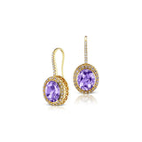 Gemset Dangle in "Rose de France" Amethyst and Tanzanite - Charlotte Allison Fine Jewelry