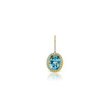 Gemset Dangles in London Blue Topaz Stone and Diamond - Charlotte Allison Fine Jewelry