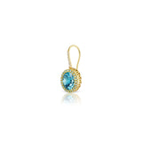 Gemset Dangles in London Blue Topaz Stone and Diamond - Charlotte Allison Fine Jewelry