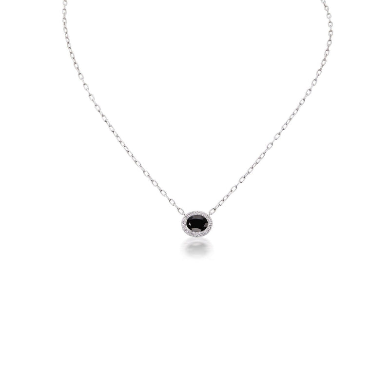 Gemset Necklace in Black Spinel and Diamond - Charlotte Allison Fine Jewelry