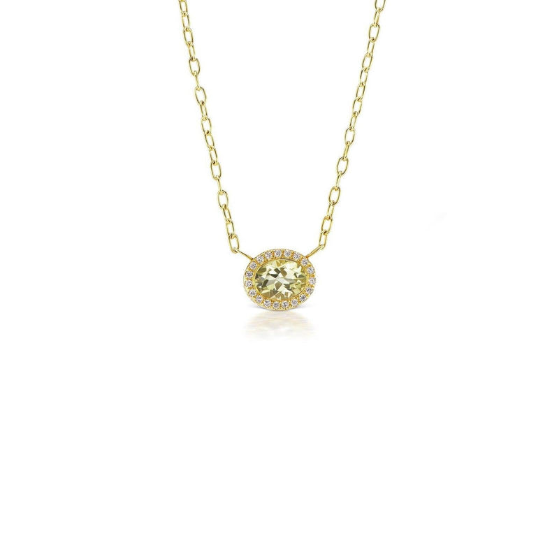 Gemset Necklace in Lemon Citrine and Diamond - Charlotte Allison Fine Jewelry