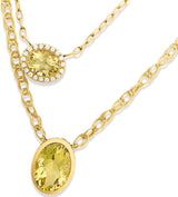 Gemset Necklace in Lemon Citrine and Diamond - Charlotte Allison Fine Jewelry