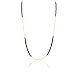 Grande Bead Station Chain in Black Onyx - Charlotte Allison Fine Jewelry