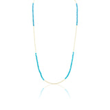 Grande Bead Station Chain in Turquoise - Charlotte Allison Fine Jewelry