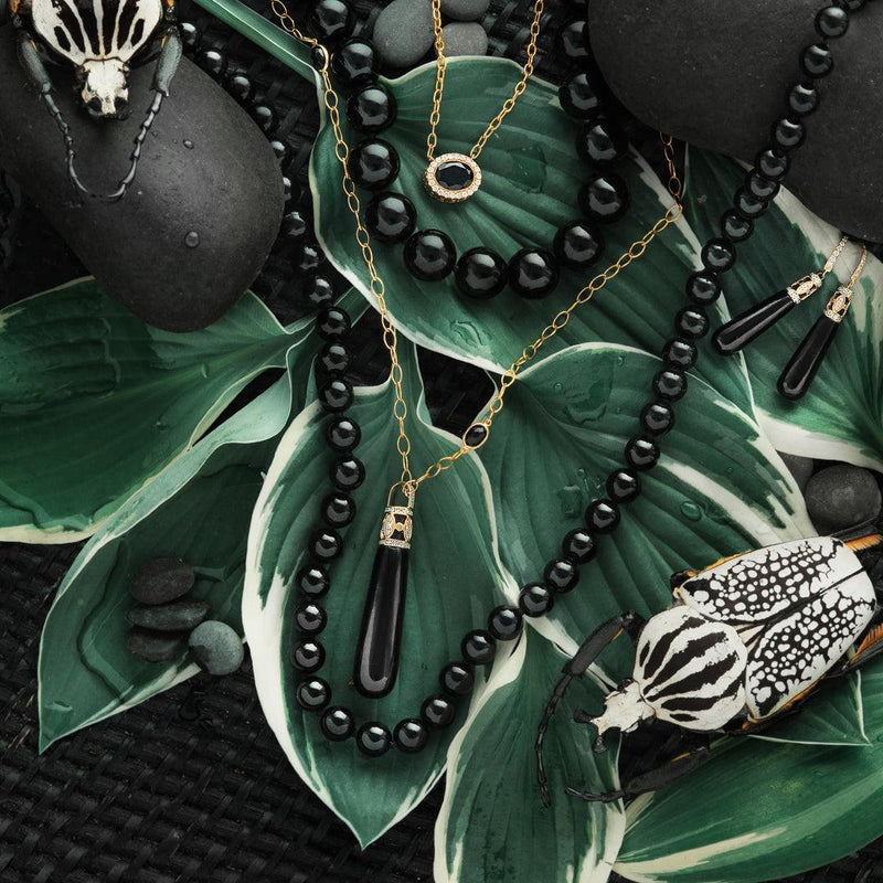 Grande Drops in Black Onyx - Charlotte Allison Fine Jewelry