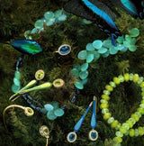 Grande Enamel Teardrop Dangle with Peridot - Charlotte Allison Fine Jewelry