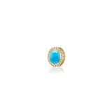 Grande Gemset Stud in Turquoise - Charlotte Allison Fine Jewelry