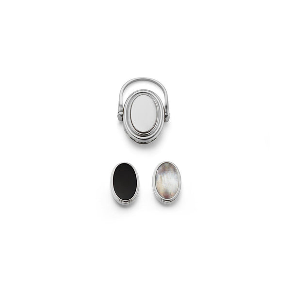Grande Varia Signet Ring in White - Charlotte Allison Fine Jewelry