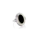 Grande Varia Signet Ring in White - Charlotte Allison Fine Jewelry