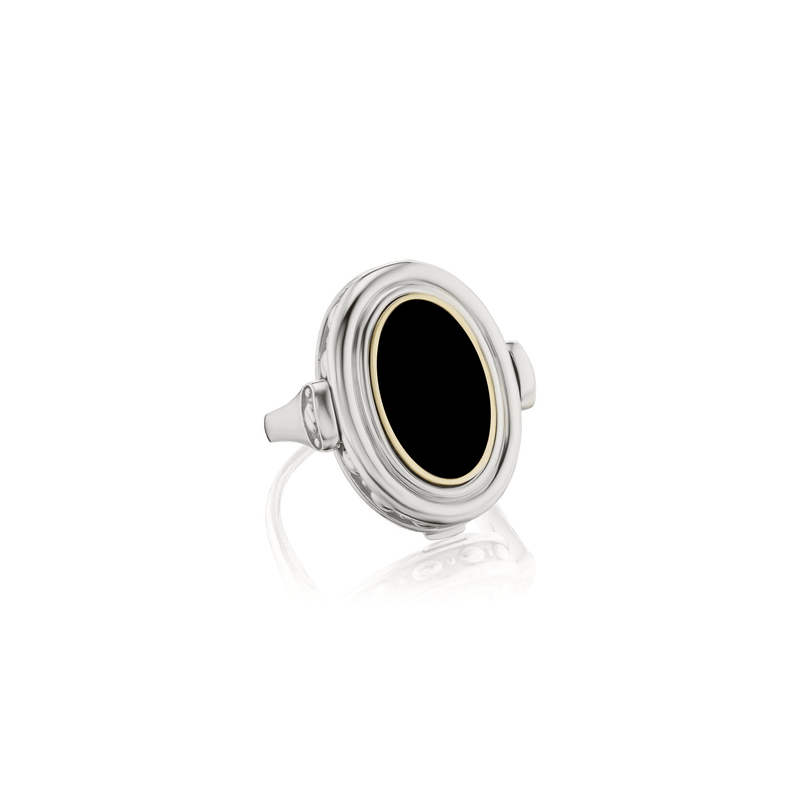 Grande Varia Signet Ring in White - Charlotte Allison Fine Jewelry