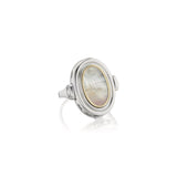 Grande Varia Signet Ring in White - Charlotte Allison Fine Jewelry