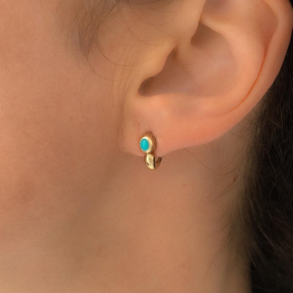 Huggie in Turquoise - Charlotte Allison Fine Jewelry