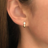 Huggie in White Diamond - Charlotte Allison Fine Jewelry