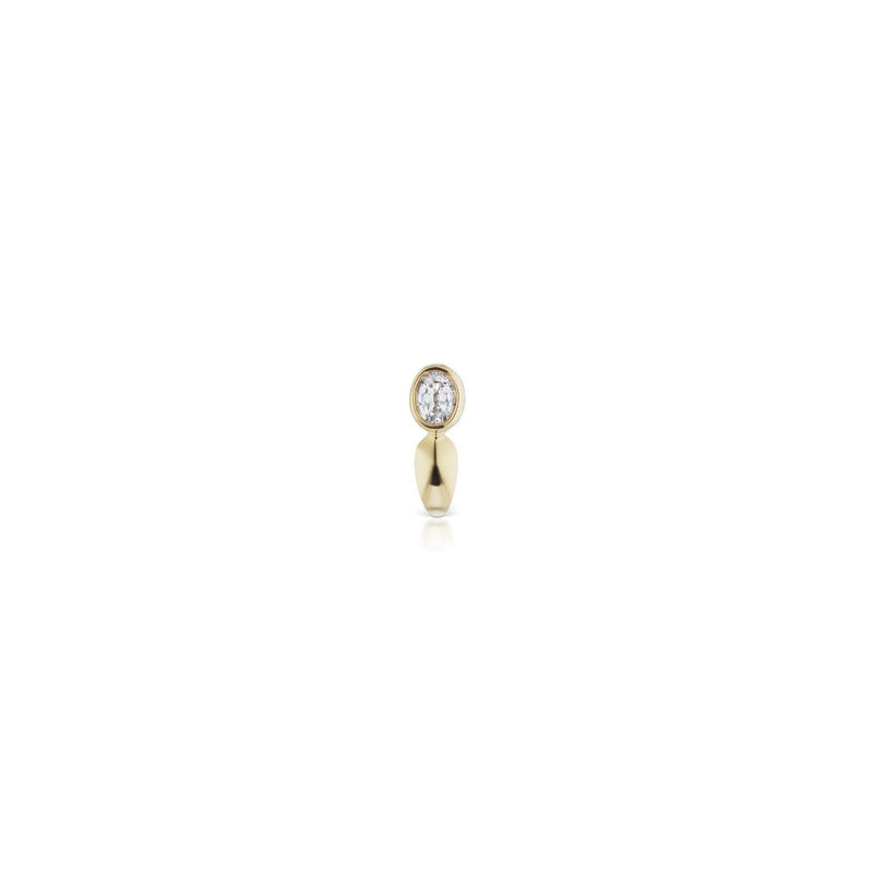 Huggie in White Diamond - Charlotte Allison Fine Jewelry