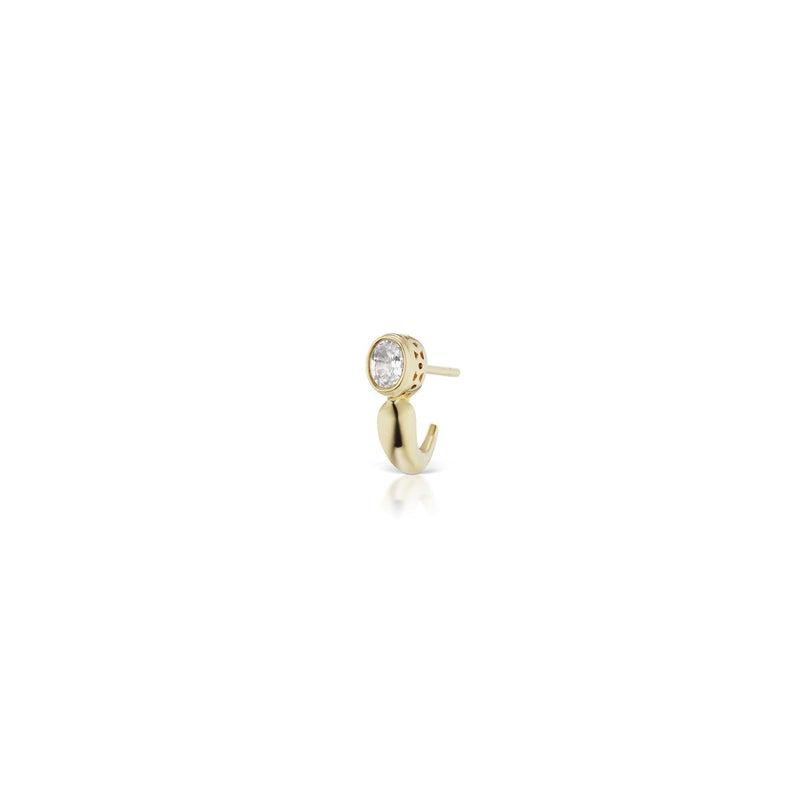 Huggie in White Diamond - Charlotte Allison Fine Jewelry