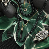 Motif Station Chain in Black Spinel - Charlotte Allison Fine Jewelry